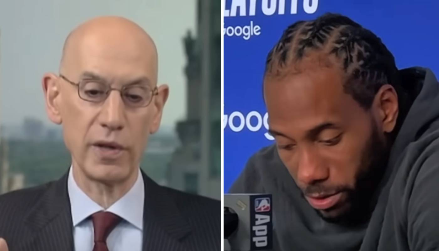 Adam Silver, commissionner de la NBA et Kawhi Leonard