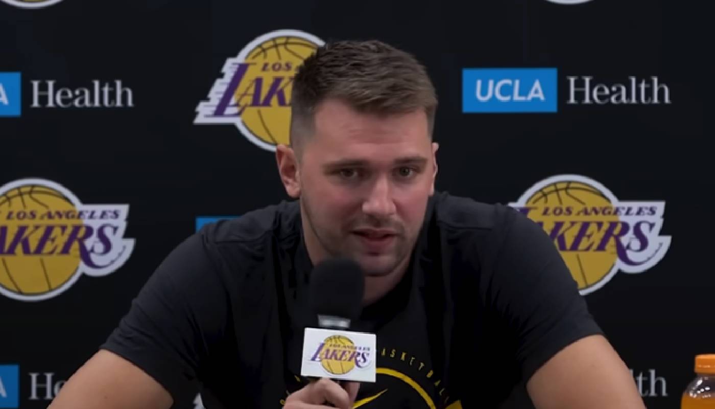 Luka Doncic pour le Media Day des Lakers