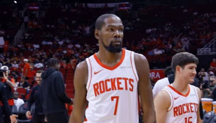 Kevin Durant sous le maillot des Rockets