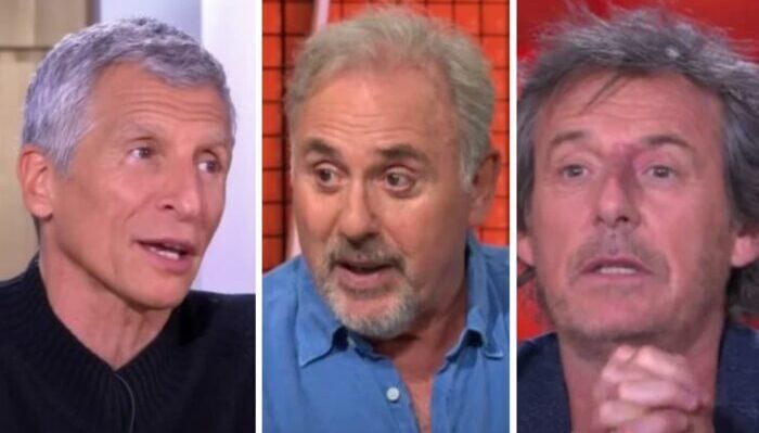 Nagui, Philippe Risoli, et Jean-Luc Reichmann