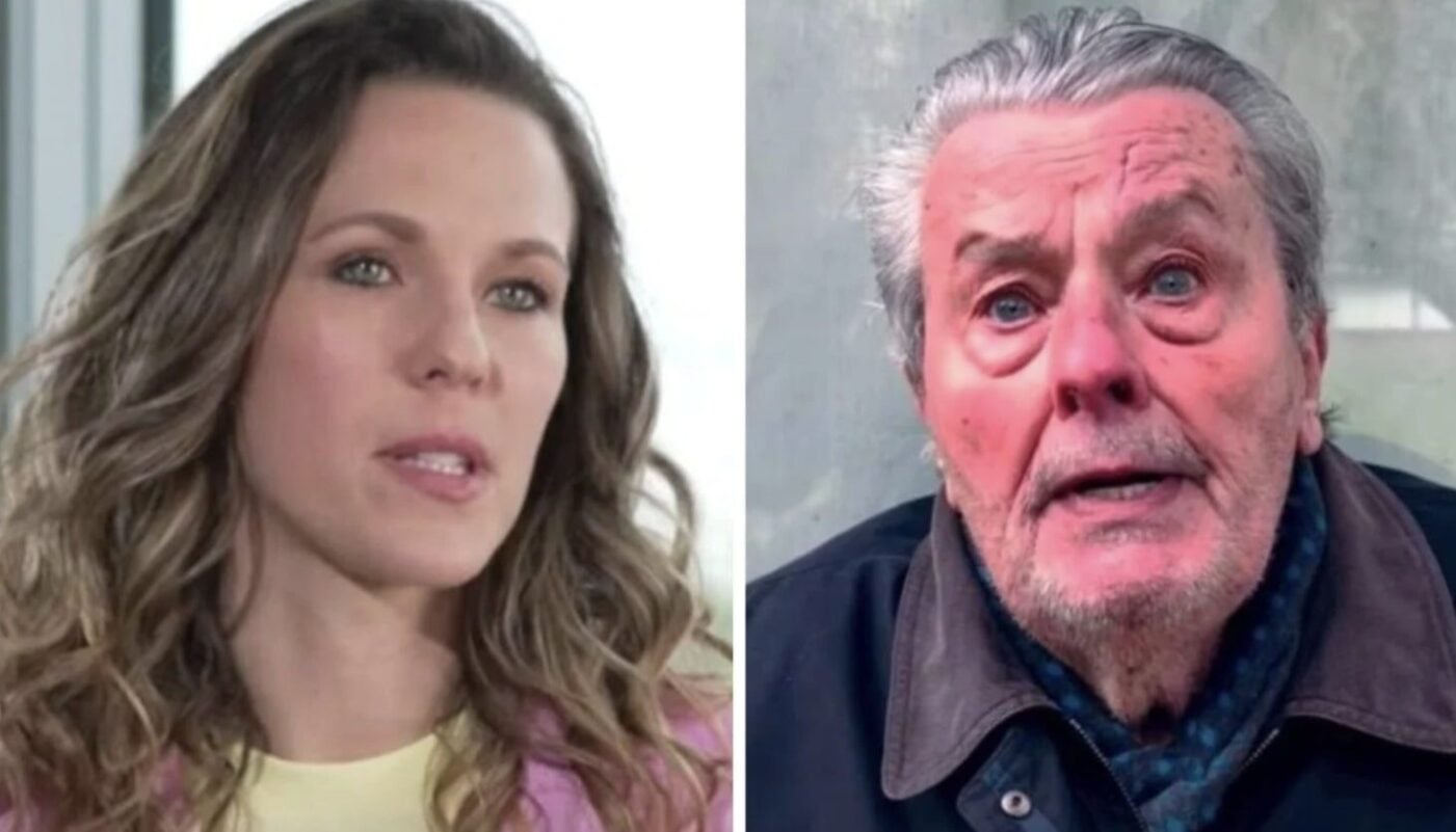 Lorie Pester et Alain Delon