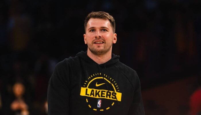 Luka Doncic à l'entraînement des Lakers