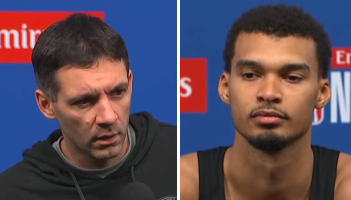 Mark Daigneault, coach du Thunder, et Victor Wembanyama, star des Spurs