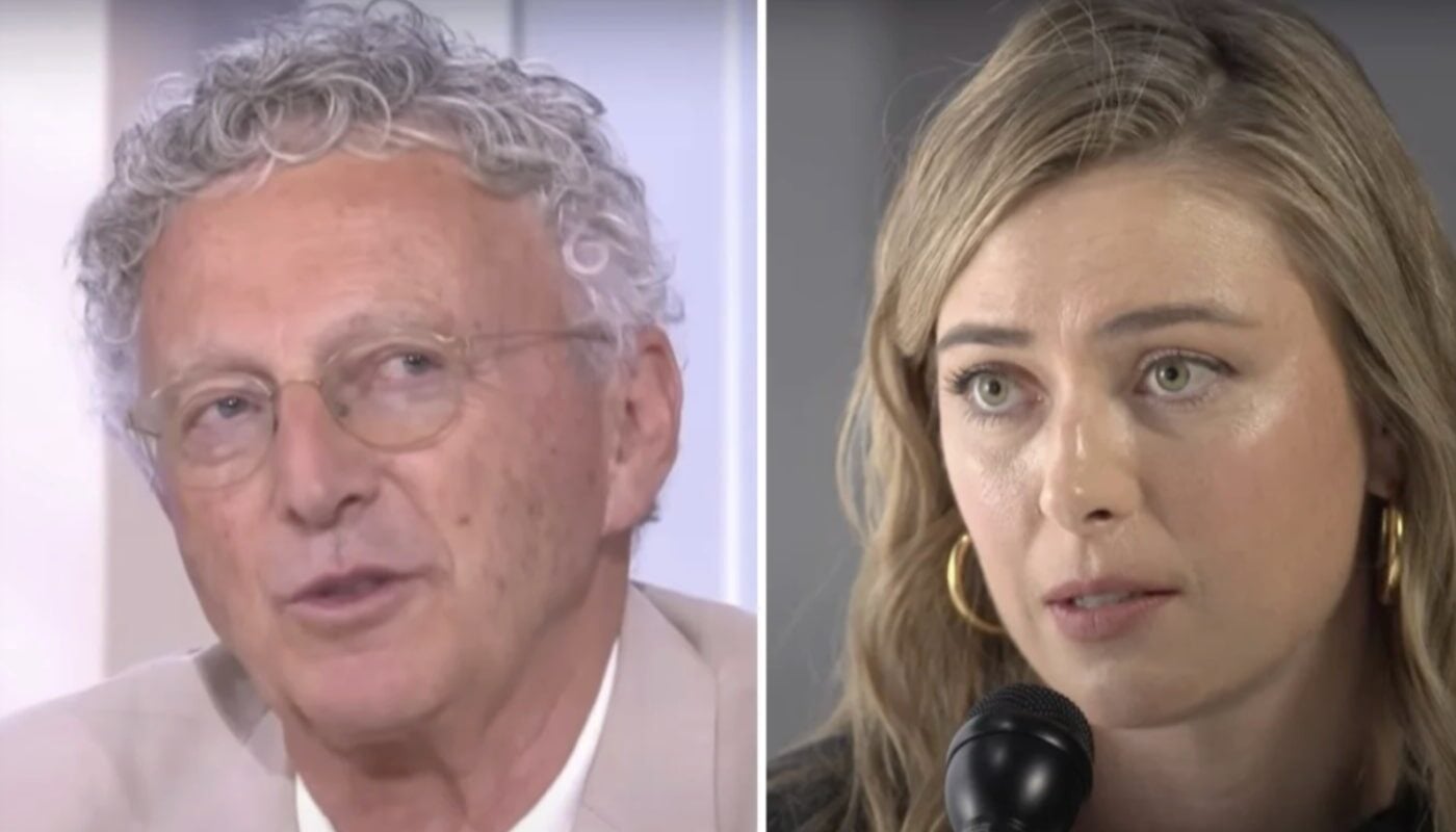 Nelson Monfort et Maria Sharapova