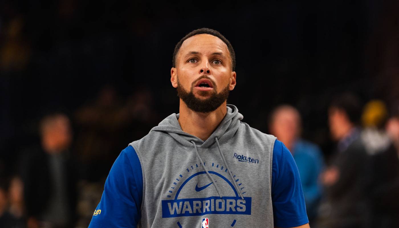 Stephen Curry à l'entraînement des Warriors