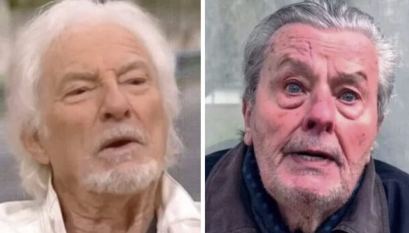 Hugues Aufray et Alain Delon