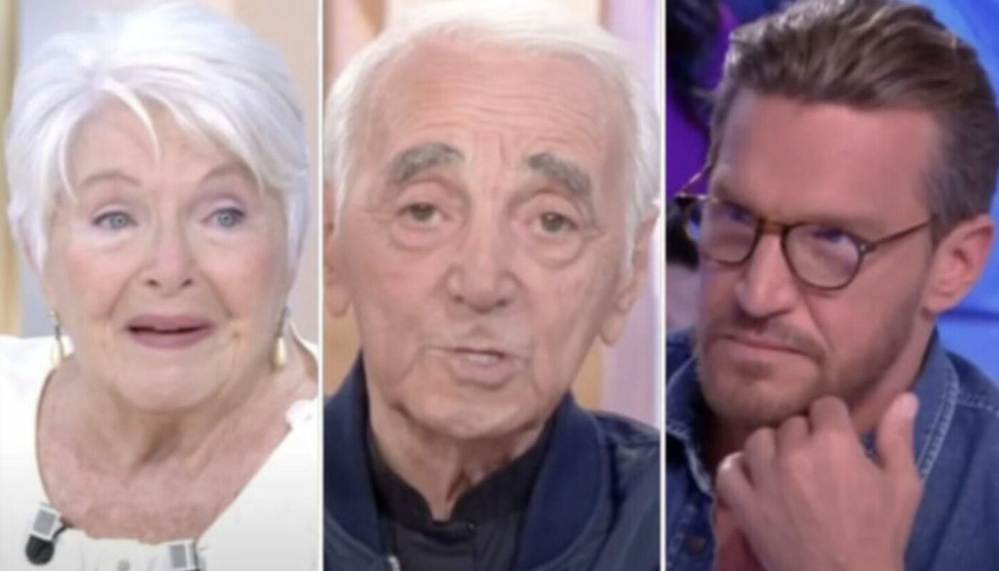 Line Renaud, Charles Aznavour et Benjamin Castaldi
