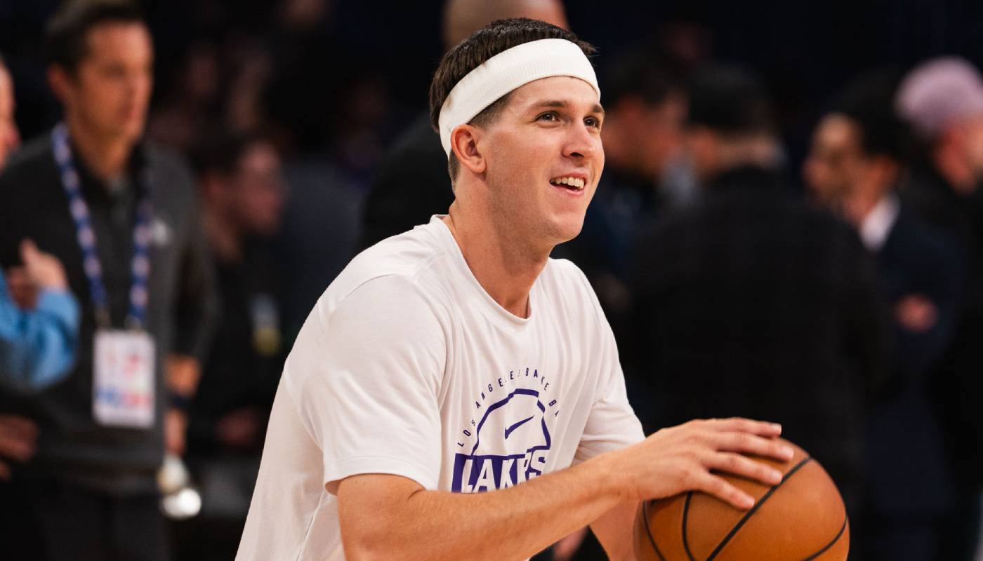 Austin Reaves à l'entraînement des Lakers