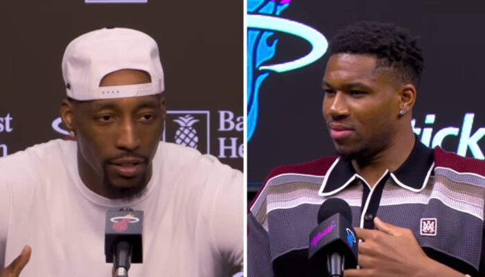 Bam Adebayo et Giannis Antetokounmpo
