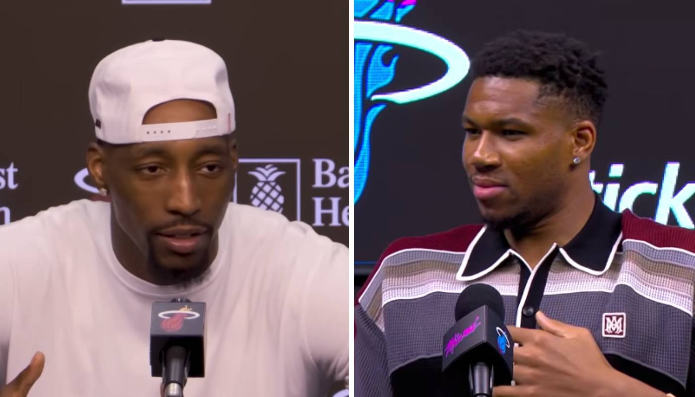 Bam Adebayo et Giannis Antetokounmpo
