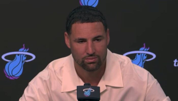 Klay Thompson présenté par le Heat