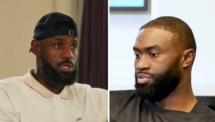 LeBron James et Jaylen Brown