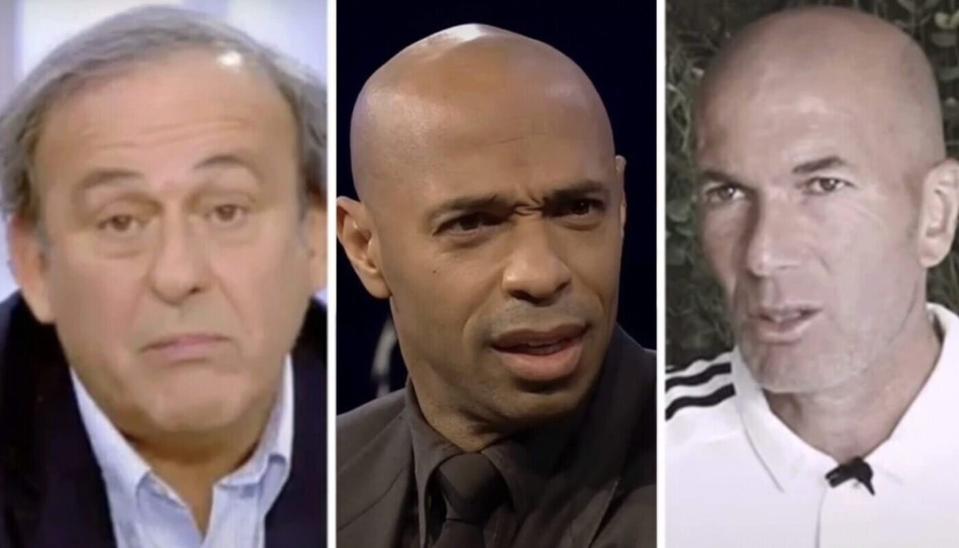 Michel Platini, Thierry Henry et Zinédine Zidane