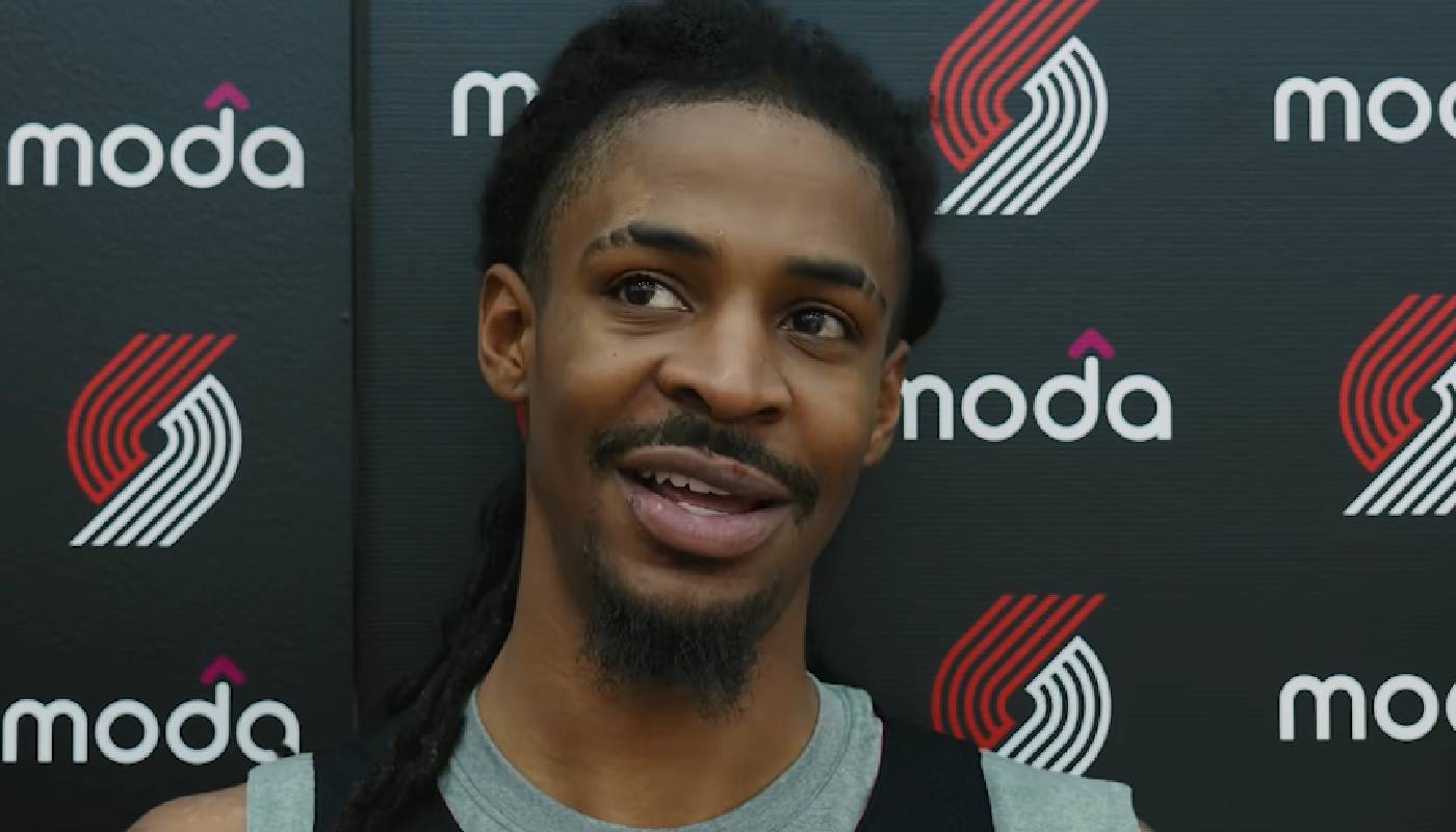 Ja Morant à l'entraînement des blazers