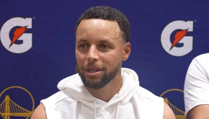 Stephen Curry après son entraînement